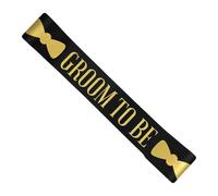 KICHOUSE 3pcs Satin Party Sash with Bowtie for Groom Creative and Festive Etiquette Belt Accessories for Wedding Party