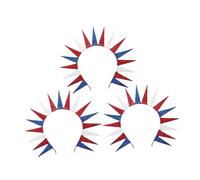KICHOUSE 3pcs Statue of Liberty Headband Stars Decorative Bandeau for Women of July Patriotic Party Supplies