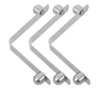 KICHOUSE 3pcs Walker Accessory Holder V Shape Cane Attachments for Walkers and Crutches with Adjustable Height Function and Secure Locking Structure, Stainless Steel Mobility Accessories