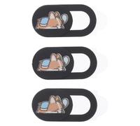 KICHOUSE 3pcs Webcam Cover Slide Webcam Privacy Cover Privacy Protection for Phone and Tablet Black