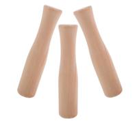 KICHOUSE 3pcs Wooden Garlic Pestle Set for Kitchen Use, Odorless and Safe Beech Wood Mallet Hammer, for Grinding Spices, Garlic, and Herbs
