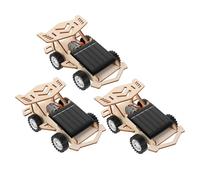 KICHOUSE 3Set Solar Powered Car Kit Educational Stem DIY Science Experiment Renewable Energy Solar Robotic Model for Group Learning and Environmental Awareness