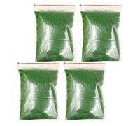 KICHOUSE 4 Packs Static Grass Powder for Miniature Landscapes DIY Fairy Garden Decoration Model Train Supplies Green Flock Tufts for Architecture and Scenic Modeling