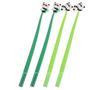 KICHOUSE 4 Pcs Panda Silicone Gel Pens for Students and Teachers, Cute School Writing and Signature Pens with Adorable Panda Designs, Universal Note Taking and Office Supplies
