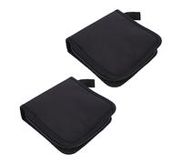 KICHOUSE 40 Cd Capacity Oxford Cd Case Pockets for Liner Notes and Easy to Carry