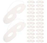KICHOUSE 40pcs DIY Paper Masks with Elastic Straps White Cardstock Blank Coloring Masks for Painting and Decorating Creative Craft for Birthday Parties Festivals Smooth Surface for Artistic