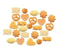 KICHOUSE 40pcs DIY Simulated Cookie Charms for Phone Cases Resin Dessert Accessories for Craft Projects Play Food Props for Photography