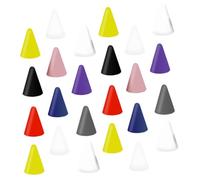KICHOUSE 45pcs Replacement Silicone Stylus Pen Tip Covers for Pencil Protective Accessory in Multiple Colors Black White Red Yellow Purple Gray Dark Blue Pink Easy to Install for Your Touch