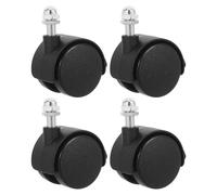 KICHOUSE 4pcs 8mm Thread Universal Swivel Casters with Brake for Oil-filled Radiator Heaters, Replacement Heater Wheels for Furniture, Bath Seats, and Trolleys Accessories