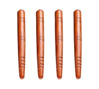 KICHOUSE 4pcs Acupuncture Point Rods Massage Sticks Brown Synthetic Material for Home and Outdoor Use Promote Comfortable on Skin