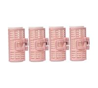 KICHOUSE 4Pcs Bangs Curling Roller Clips, Hair Styling Tool for DIY Hairstyles, ABS and PP, Pink, Physical Curling Effect, Home Use