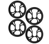 KICHOUSE 4pcs Bike Chainring Guard for Crankset and Chainring, Plastic Chain Cover to Prevent Chain Drops and Reduce Gear Damage, Suitable for Urban Bicycles and Cycling with 4 Holes
