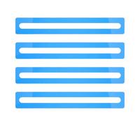 KICHOUSE 4pcs Blue Acrylic Mahjong Line Reader Reading Ruler for Dyslexia and Guided Reading Strips with Line Tracking and Quick Rule Identification, for American Mahjong Card Guide Sheets