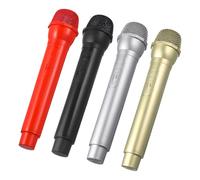 KICHOUSE 4pcs Boy Girl's Microphone Toy Boys and Girls Echo Props Plastic Fake Microphone Dress up Toys Stage Play