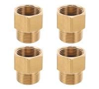 KICHOUSE 4pcs Brass High Pressure Washer Hose Connector, Power Washer Handle Gun Adapter for Car Cleaning, Coupler Attachment, Double M22 & 15mm ID.