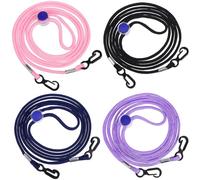 KICHOUSE 4pcs Glove Holder with Lanyard, Gloves with Strings, Nylon Winter Mitten Clips for Outdoor Gear, Wear-Resistant and Break-Resistant, Hands-Free Portable Strap