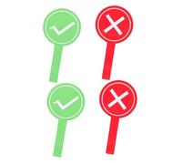 KICHOUSE 4pcs Handheld Voting Paddles for Classroom Judging Answer for Games Check Teaching Props for Interactive Events and Education