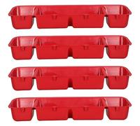 KICHOUSE 4PCS Hanging Chickens Feeder and Waterer - Cage Mounted Feed Trough - Plastic Water Dish for Geese Ducks Pigeons - Small Animals Coop Feeding Station
