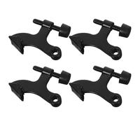 KICHOUSE 4pcs Heavy Duty Adjustable Zinc Alloy Door Hinge Stopper with Anti-Rust Coating, Metal Top-Mounted Doorstop for Commercial and Residential Doors, Black
