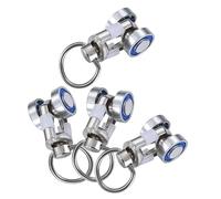 KICHOUSE 4pcs Heavy Duty Curtain Track Rollers with Metal Bearings for Ceiling Mount Smooth Quiet Fit Accessories Color Random Random Color