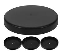 KICHOUSE 4pcs Home Beer Dispenser Lid, Draft Beer Tap Lid, Commercial Beverage Tower Replacement Seal Cover for Keg Replacement, 3.67Inch, Black