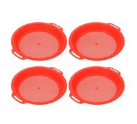 KICHOUSE 4PCS Kids Beach Sand Sifter Plastic Sand Sieves Birthday Party Favors Treasure Hunting Toy for Beach Vacations Sandbox Fun