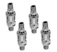 KICHOUSE 4pcs Metal Air Coupler Quick Connect Pneumatic Hose Fittings with 1/4' Thread Size for Tight Seals and Preventing Pressure Leakage, Suitable for Air Compressor Hose Lines