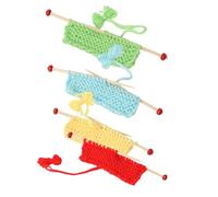KICHOUSE 4Pcs Miniature Knitted Sweaters Set for Dollhouse Accessories, Small Handcrafted Knitwear in Red, Yellow, Grass Green, and Lake Blue for Mini House Decor and Photo Props