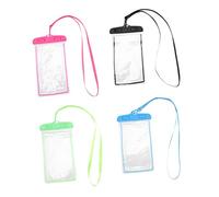 KICHOUSE 4pcs Phone Pouch Case for Cell Phones Durable Material for Pool and Summer Activities View for Underwater Photography
