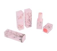 KICHOUSE 4pcs Pink Abs Lipstick Tubes with Elegant Classical Chinese Style, Simple Structure, Easy to Fill and Convenient for Travel DIY Cosmetics Container