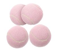 KICHOUSE 4Pcs Playful Tennis Balls for Beginners Rubber Training Balls for Soft and Lightweight Hand Eye Coordination for Indoor and Outdoor Practice Sessions