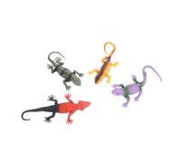 KICHOUSE 4Pcs Realistic Lizard Model Figurines Reptile for Education and Decoration for Gardens Bonsai and Science Learning