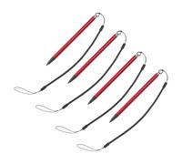 KICHOUSE 4pcs Resistive Stylus Pens for Touch Screens with Hard Tip and Spring Rope, Portable Ergonomic Plastic and Aluminium Touchscreen Pens for Digital Writing and Drawing the Go
