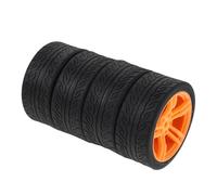 KICHOUSE 4PCS Rubber Model Car Replacement Wheels Hollow Vehicle Tires for Enhanced Grip Easy Installation Reduced Vibrations for Car Models