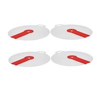 KICHOUSE 4pcs Silicone Mixing Bowl Splatter Guard Lids for Egg Beater Splash Cover Secure Anti-Splash Mixer Shield for Hand Whisking and Cream Blending Bowls