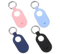 KICHOUSE 4pcs Silicone Protective Case for Shockproof Drop-resistant Tracer Cover Metal Ring Bundle for Lost Supply