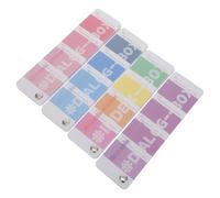 KICHOUSE 4pcs Sticky Index Tabs with Writable Surface and Self Adhesive for Notebooks and Reading Materials, Colourful Divider Page Markers for Note Taking and Book Annotation