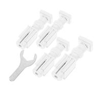 KICHOUSE 4pcs White Plastic Window Support Brackets for Mini Blinds with Adjustable Range 18.5-51.4mm, Effortless Removal and Light Control, Easy Install Blind Clips for Valance in Bedrooms