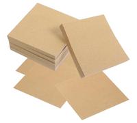 KICHOUSE 5 Books Self-adhesive Note Pads Strong Adhesive and No Trace Tear, Portable Paper Memo Pads for School and Home Use, Simple Design Brown Sticky Tabs for To-do Lists