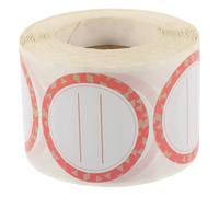 KICHOUSE 500 Sheets A Roll Blank Food Labels Label Stickers 2 Inch Coated Paper Easy to Write Record Information for Home and Office Boxes Bags