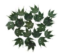 KICHOUSE 50pcs Artificial Flower for Floral Craft Versatile Sepals for Bouquets Wreaths Arrangements Realistic Green Leaf Bases for Creative Flower Designs