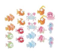 KICHOUSE 50Pcs Decorative Ocean Animals Charms for Phone Cases Adorable Reusable Sea Creatures Multi Function DIY Accessories for Vibrant Materials Creative Crafts