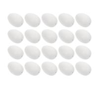 KICHOUSE 50pcs DIY Easter Egg Ornaments Set White Plastic Faux Eggshells for Crafts, Hanging Pendants for Easter Decorations and Coloring Activities