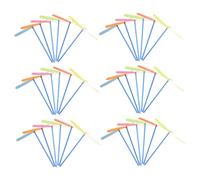 KICHOUSE 50pcs Hand Whirl Flying Dragonfly Spinning Fun for Safe Plastic Helicopter for Encourages Active Playtime Random Color