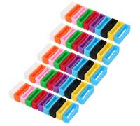 KICHOUSE 50pcs Multi-color Silicone Watch Strap Holder Rings Installation Soft Comfortable Watch Band Loop Keepers for Sports and Daily Wear Fit Replacement Accessory