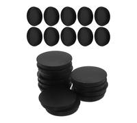 KICHOUSE 50pcs Plastic Tube End Caps for Mailing Tubes round Black Caps with Secure Closure and Easy Installation for Designers and Engineers Mailing Storage