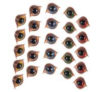 KICHOUSE 50pcs Realistic Crochet Doll Eyes with Washers 16mm Brown Double Eyelid Plastic Safety Eyes for Stuffed Animals Plush Making DIY Crochet Accessories