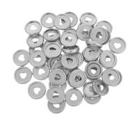 KICHOUSE 50pcs Silver Plastic Heart-Shaped Round Binding Discs for Loose-Leaf Notebooks Planner Binder Expansion Rings Office Binding Tools