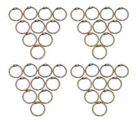 KICHOUSE 50Pcs Small Book Rings Metal Binder Rings with Detachable Feature Quick Content Access Elegant Brass Antique Bronze Iron for Notebooks Recipe Cards
