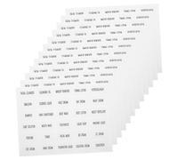 KICHOUSE 50pcs White Refillable Travel Bottle Labels with Versatile Removable Adhesive Design PVC Material Minimalist Style for Conditioner Bottles and Travel Containers for Bathroom